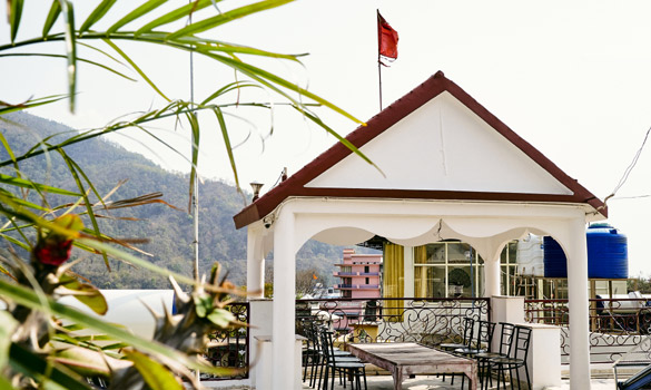 Outdoor View at leading yoga school Rishikesh